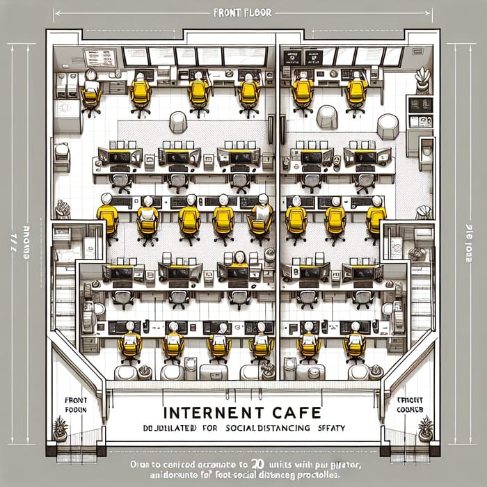 Internet Cafe Floor Plan Renovation for Esports Team Strategy Review