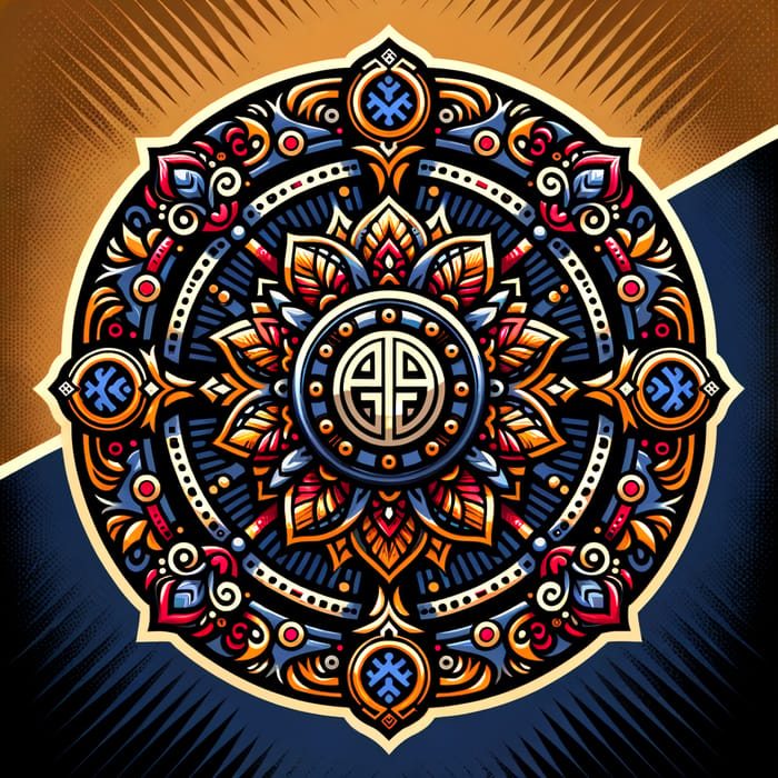 Esports Logo Design: Ashoka Chakra & Mehndi Patterns