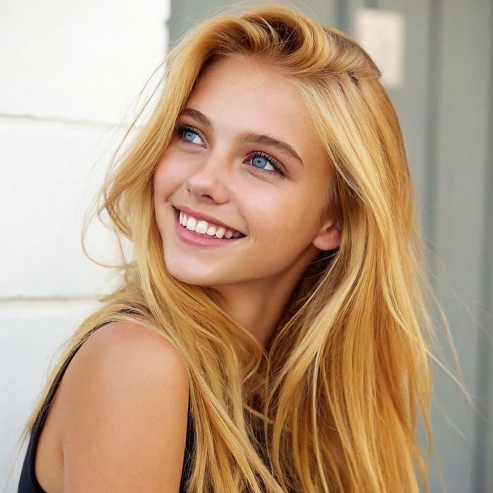 18-Year-Old Blonde Female Portrait