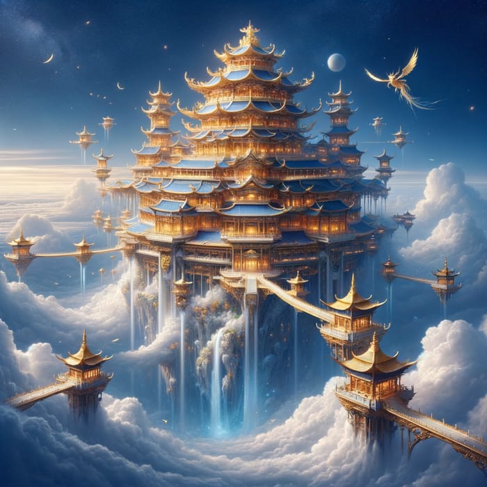 Chinese Celestial Palace Above Clouds | Ethereal Beauty