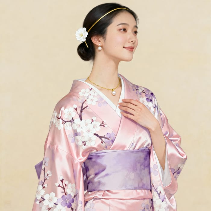 Elegant Character in Stunning Kimono Pose