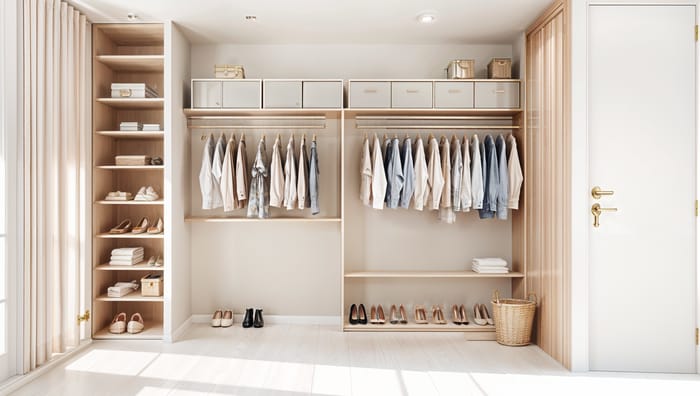 Stylish Minimalist Walk-in Closet Design Ideas