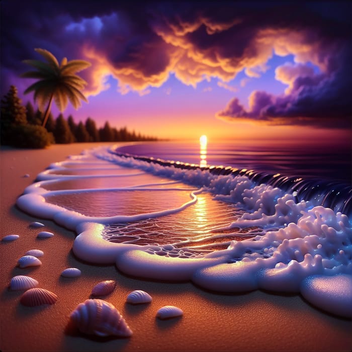 Stunning 3D Resin Beach Art for Home Decor