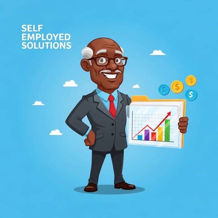 Cartoon Mascot for Self Employed Solutions Cartoon Mascot for Self Employed Solutions