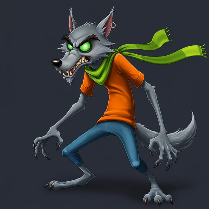 Evil Bipedal Wolf Character Image