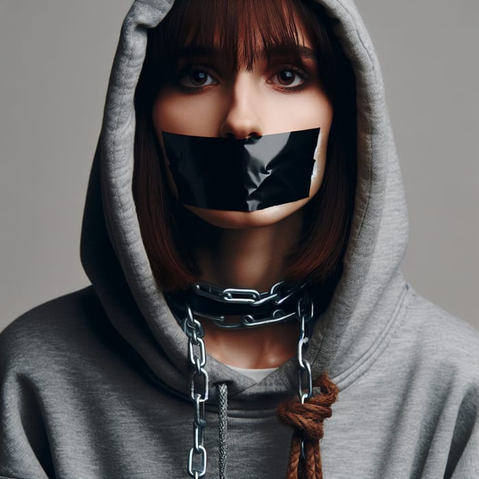 Resilient Woman in Gray: A Powerful Image Resilient Woman in Gray: A Powerful Image