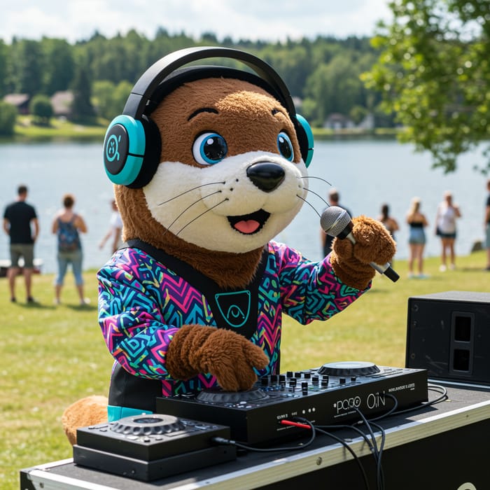 Lake Festival Mascot Design for Music Events