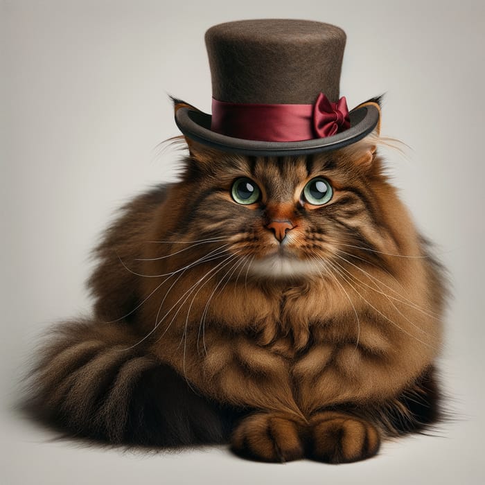 Charming Cat in a Classic Top Hat