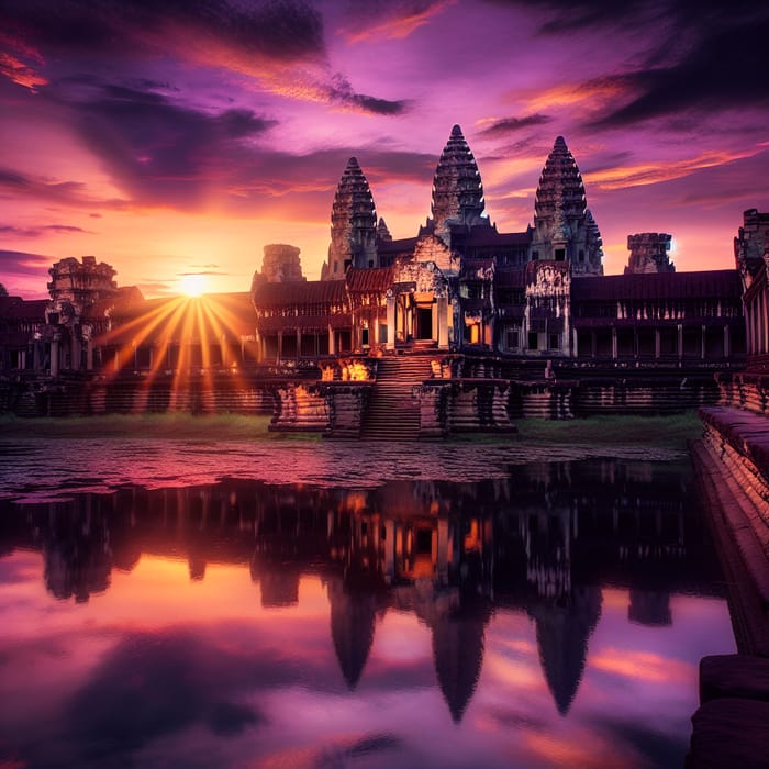 Angkor Watt Sunset: A Mesmerizing View of the Cambodian Heritage