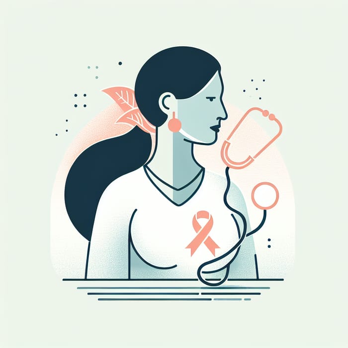 Minimalistic Academic Vector: South Asian Breast Cancer Patient