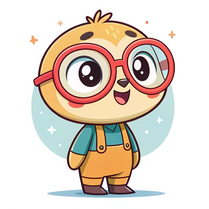 Glasses Mascot Character for Fun Branding