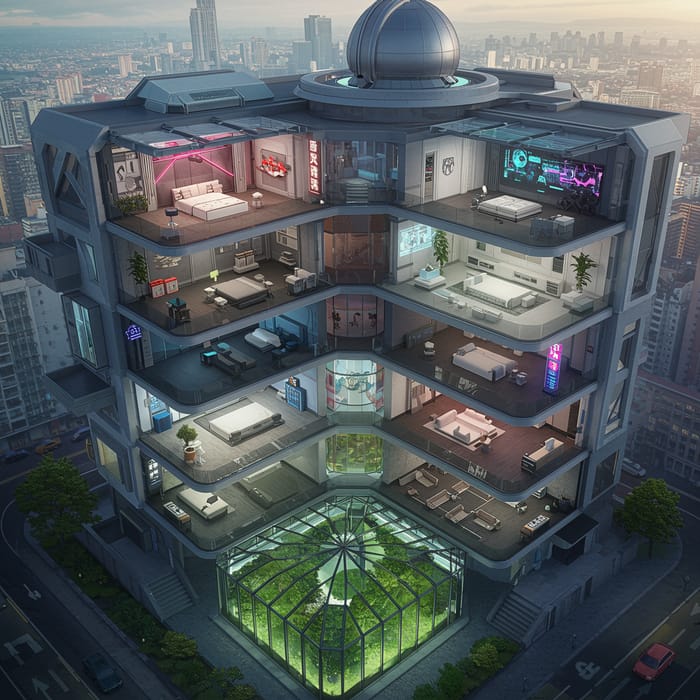 Futuristic Multi-Floor Mansion Design Ideas