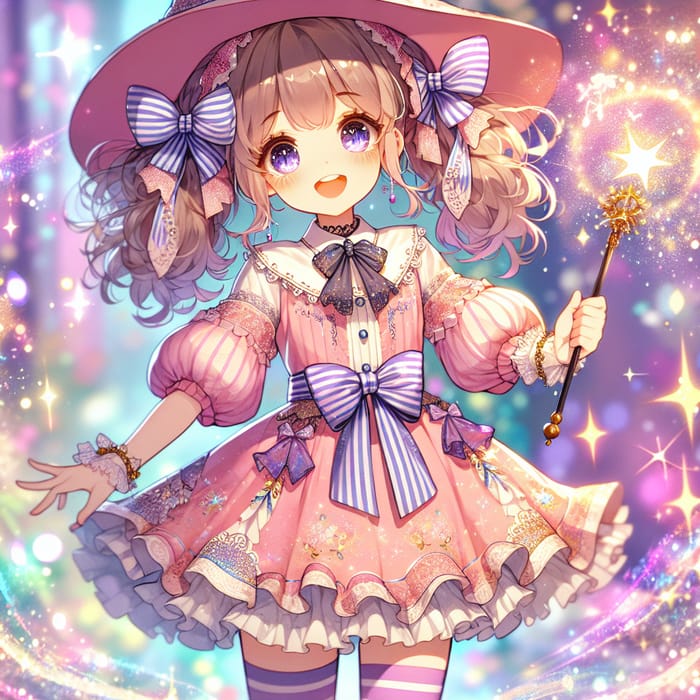 Adorable 12-Year-Old Magical Girl