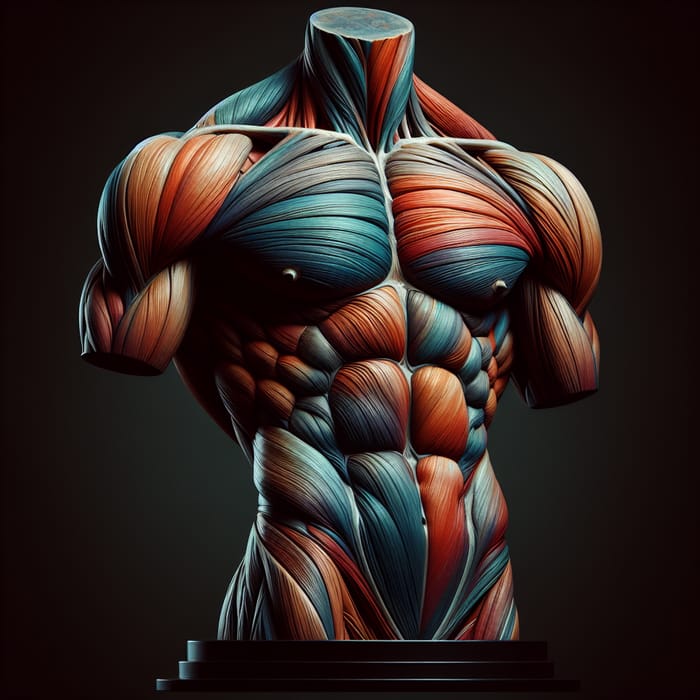 Dynamic Male Torso Digital Art - Muscular Showcase