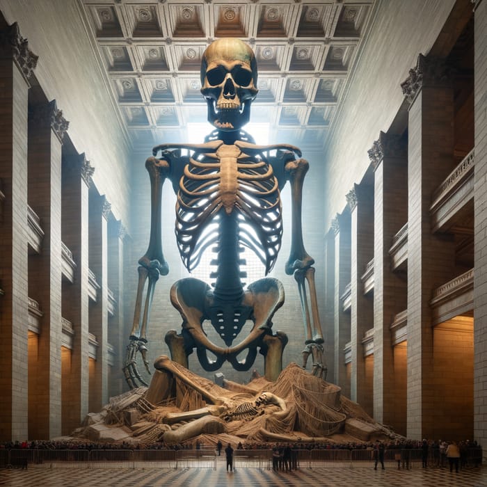 Giant Skeleton Inside Statue of Liberty