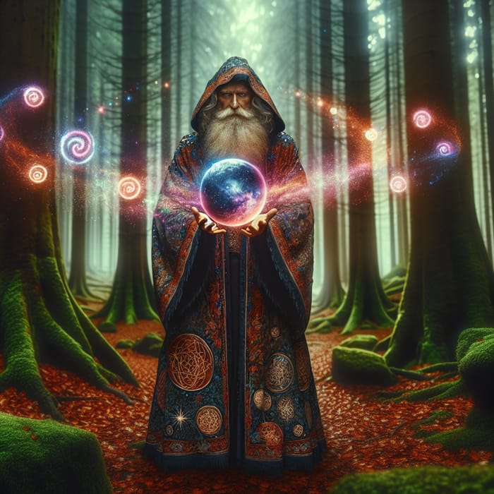 Mystic Wizard in Enchanted Forest