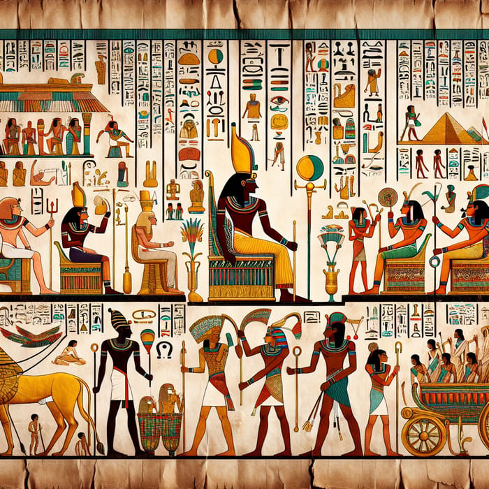 Ancient Egyptian Pharaoh's History: Scenes of Prosperity and Order