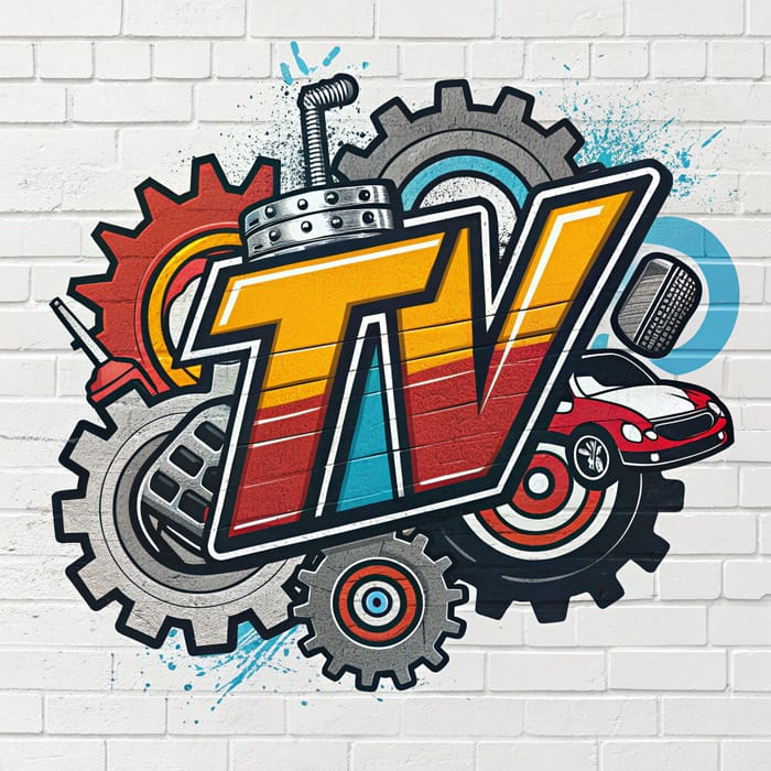 Urban Graffiti Logo Design for TV in Vehicle Theme