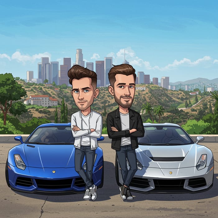 Luxury Cars and Hollywood - Cartoon Friends