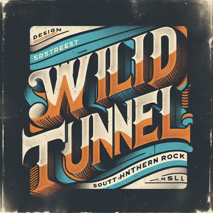 Vintage Southern Rock Text-Based Logo Design | 'Wild Tunnel'