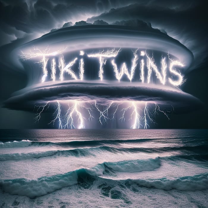 Tiki Twins Lightning Over Ocean | Storm Spectacle