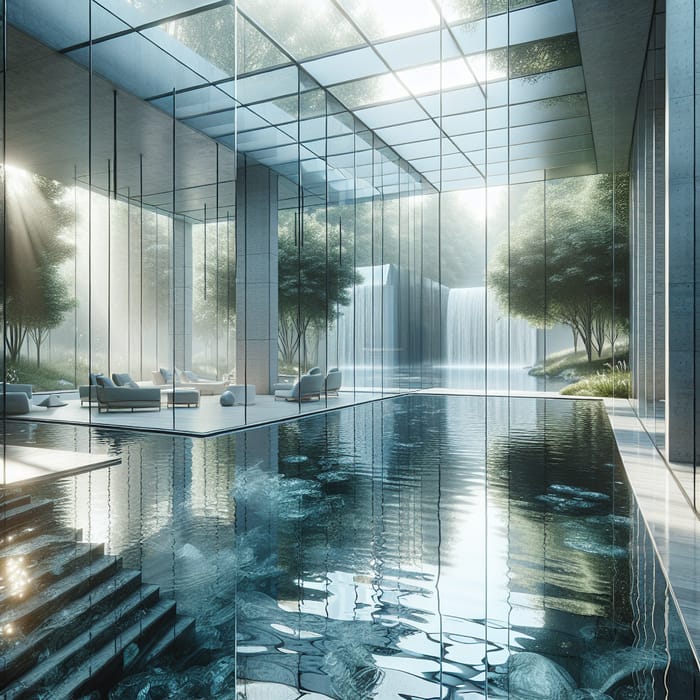 Modern Wellness Spaces: Embracing Glass & Water Harmony