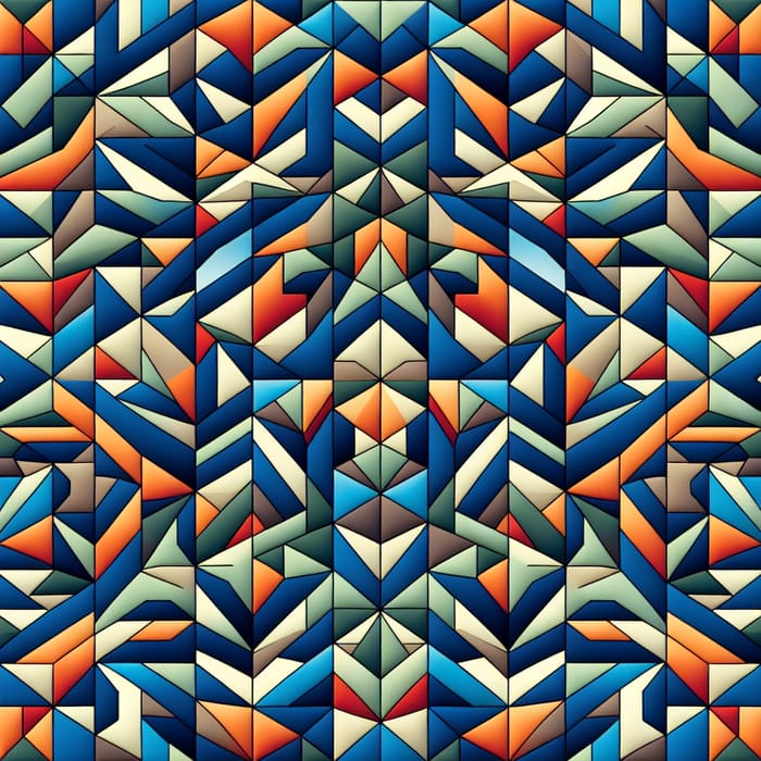 Colorful Tessellated Triangles: Abstract Geometric Design