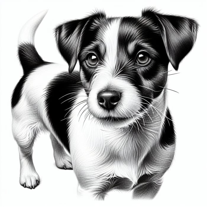 Pencil Drawing of a Jack Russell Terrier