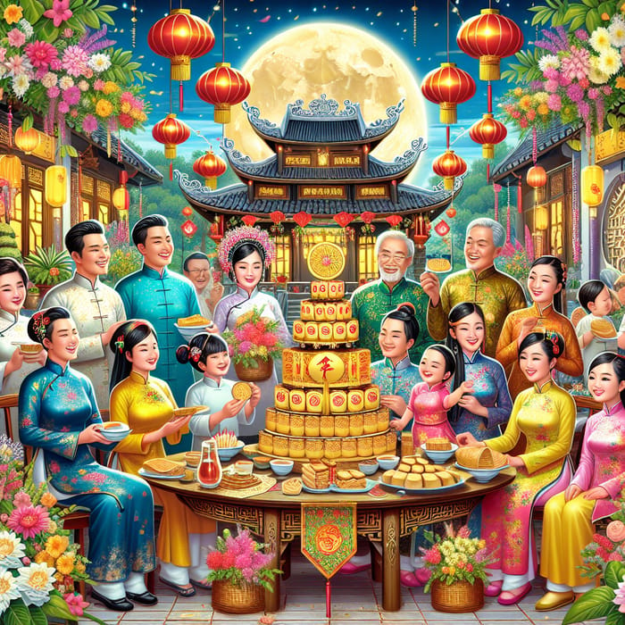 Mid-Autumn Festival Vietnamese Family Gathering & Vibrant Atmosphere