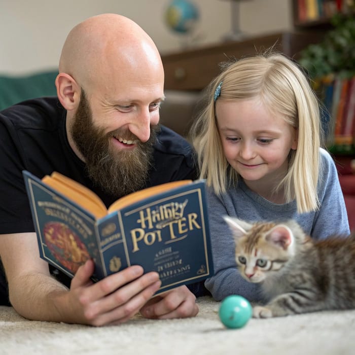 Harry Potter Fans: A Boy, a Girl, and a Kitten Harry Potter Fans: A Boy, a Girl, and a Kitten