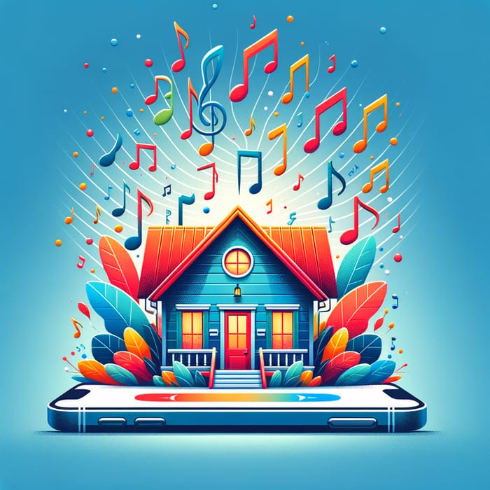 Colorful Music House Playlist Cover Design