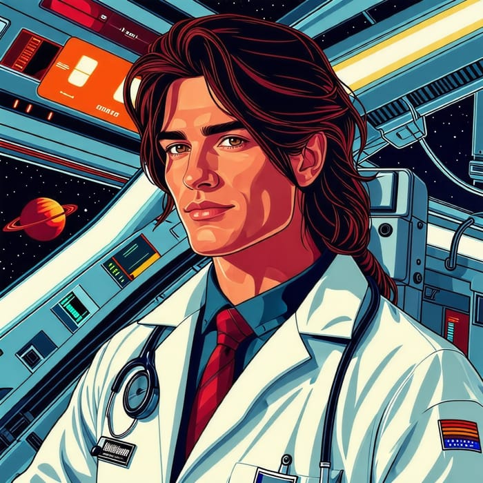 Spaceship Doctor - Brunette Man 2D