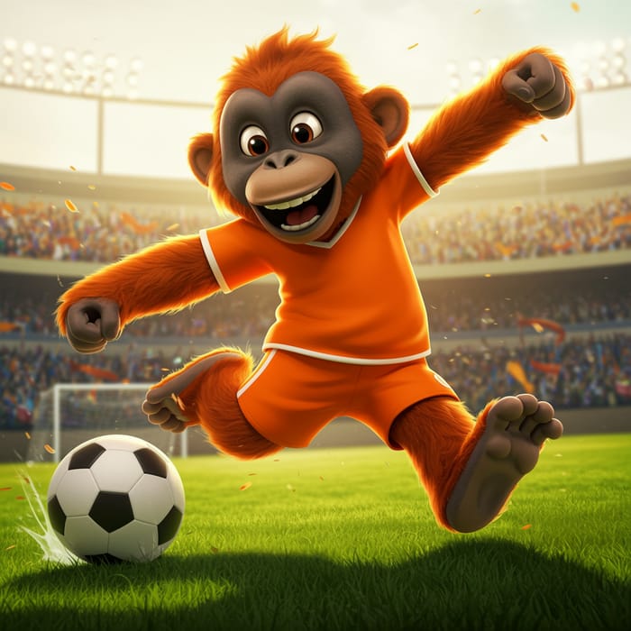 Orangutan Football Mascot Design