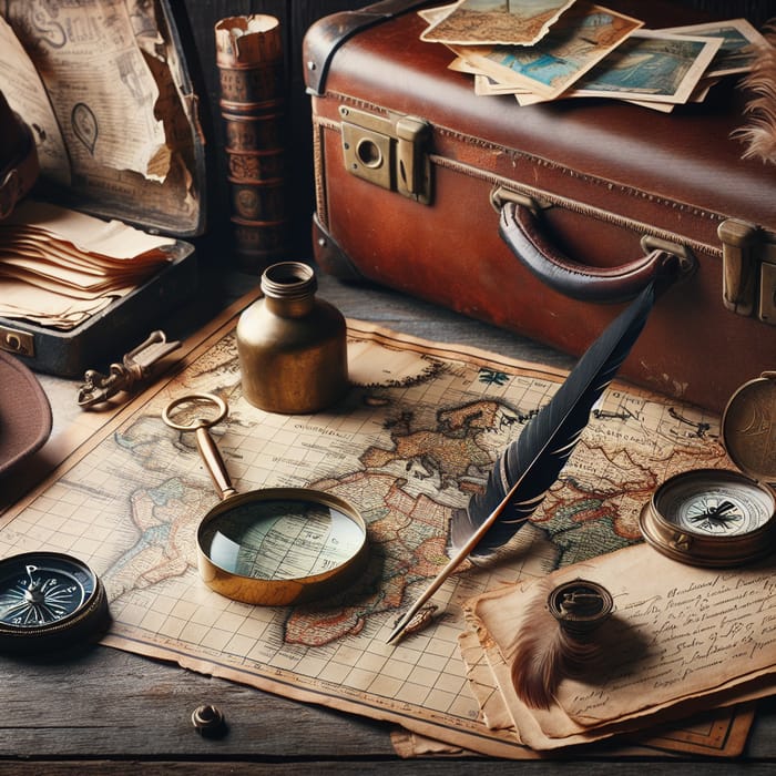 Vintage Travel Elements: A Timeless Journey