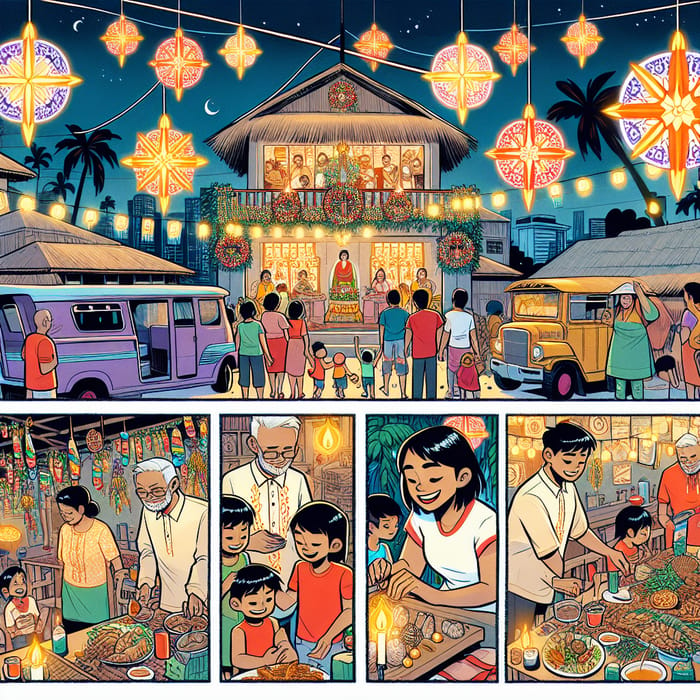 Christmas Eve in the Philippines: A Comic Strip Celebration