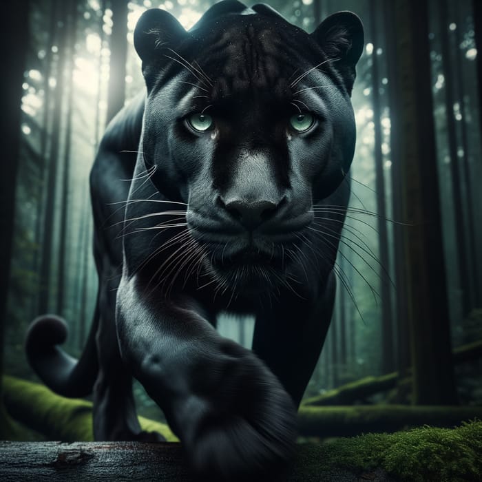 Majestic Black Panther in the Wild