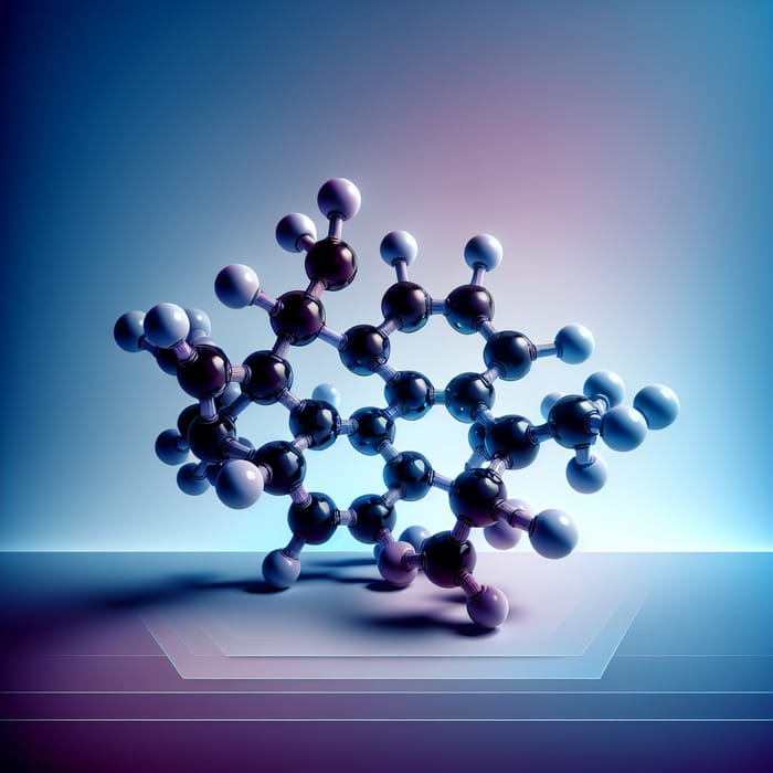 Aesthetic Benzene Molecular Structure Illustration