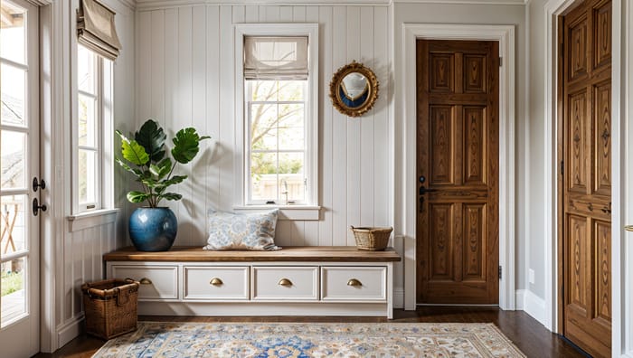 Bohemian Mudroom Design Ideas