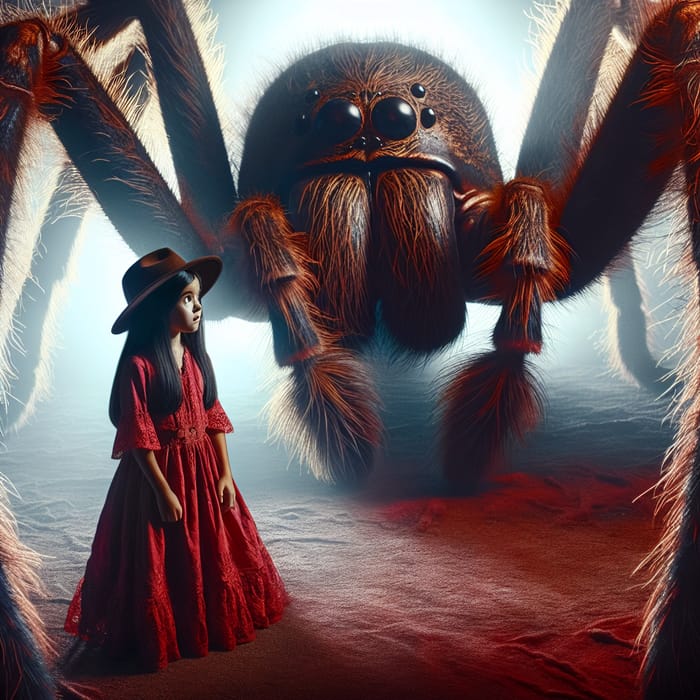 Young Girl Confronted by Enormous Spider | Tense Moment