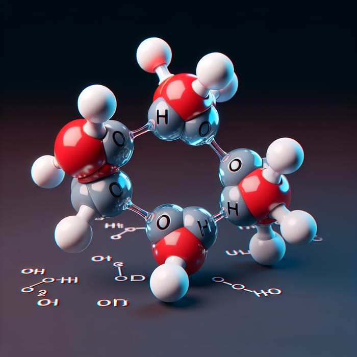 3D Model of Single Water Molecule