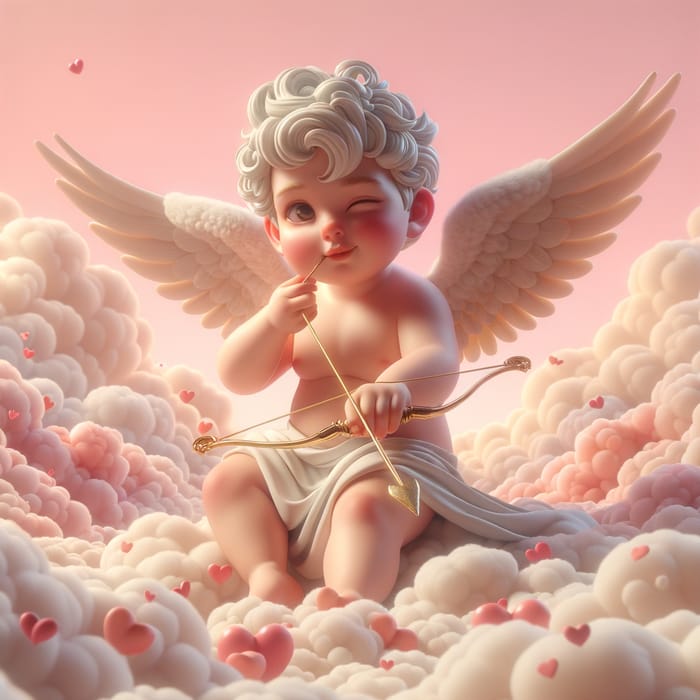 Romantic Valentine Cupid Scene