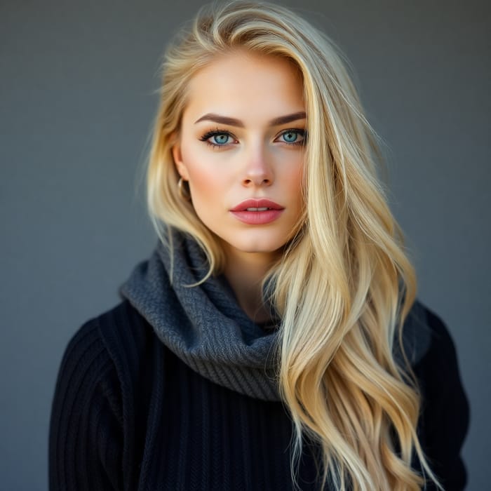 Stunning Blonde Woman Portraits