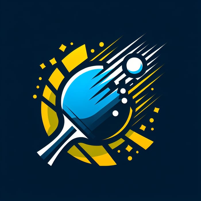 Sleek Table Tennis Logo Design | Shattering Paddle & Ball Art