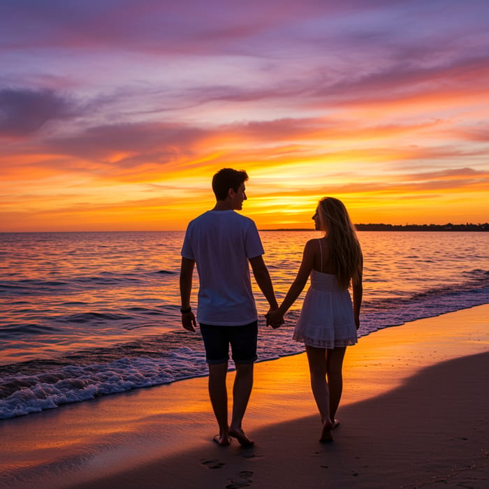 Romantic Sunset Beach Moments