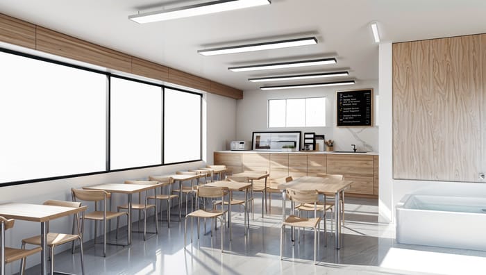 Minimalist Cafeteria Design Inspiration