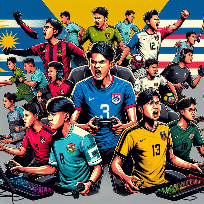 Malaysia e-Football League: Players Representing States in Action