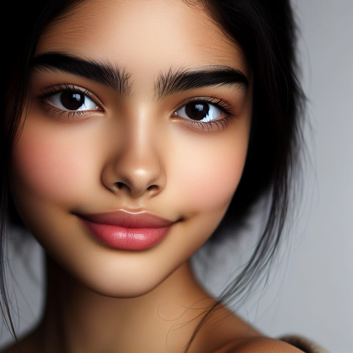 Beautiful South Asian Girl's Face | Captivating Elegance