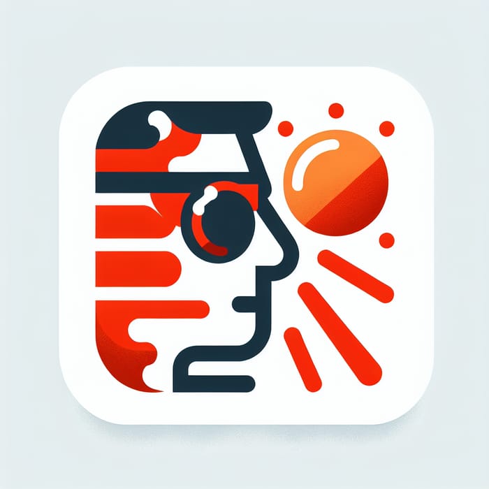 Modern Abstract Sunglasses Icon | Red & Orange Tones