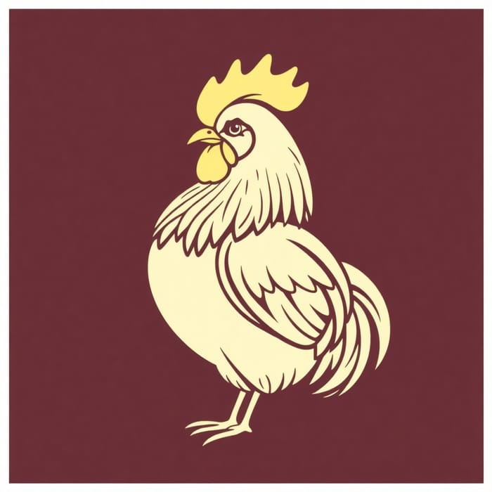 Elegant Golden Chicken Design - Simple & Robust