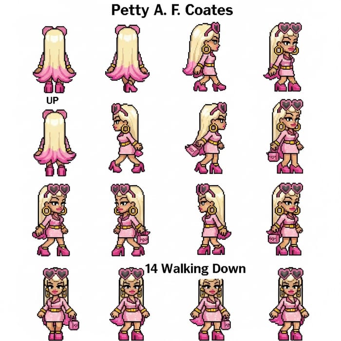 Petty A. F. Coates: 32x32 Pixel Art Sprite Sheet Petty A. F. Coates: 32x32 Pixel Art Sprite Sheet